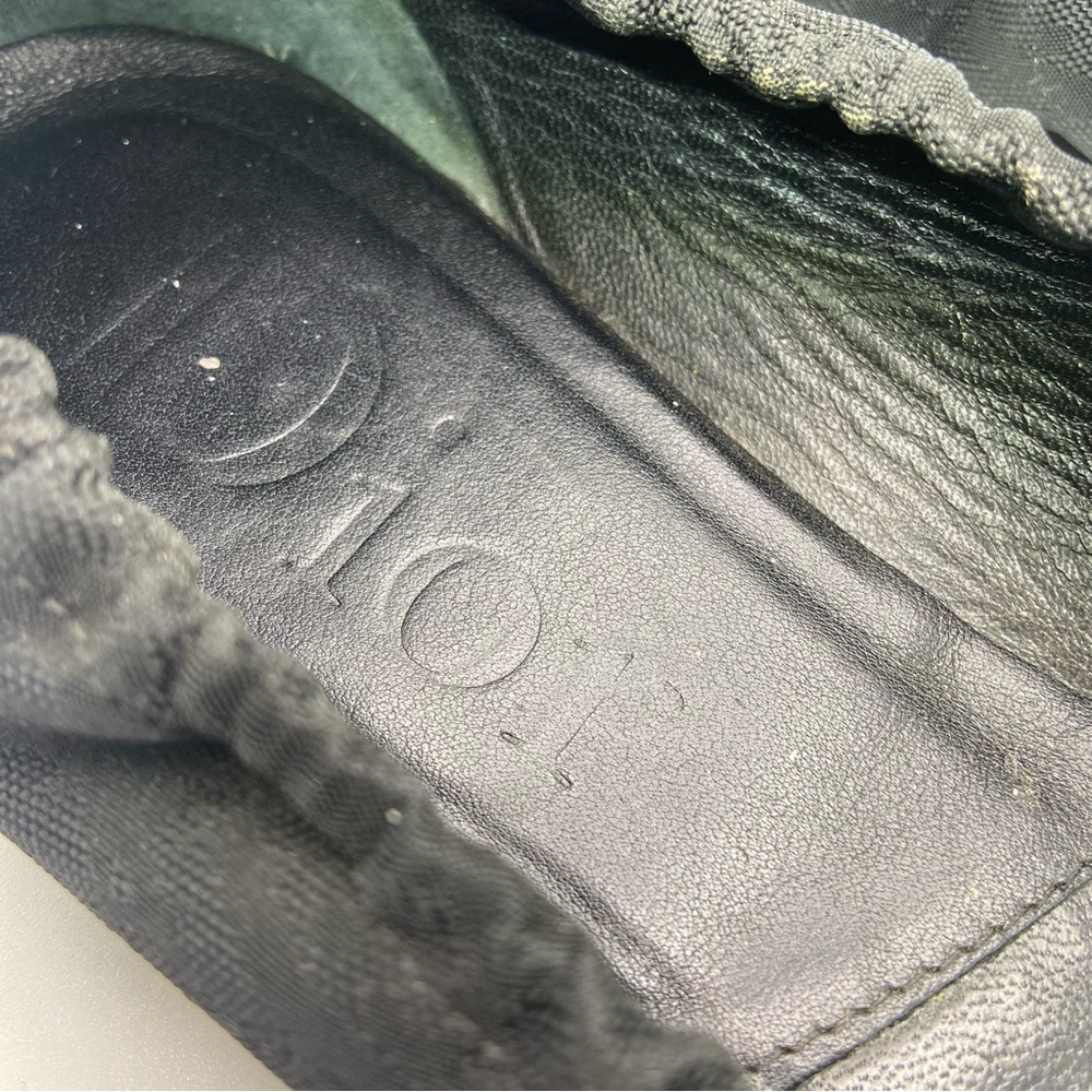 Dior Logo Print Black Flats Sz 39 - Picture 12 of 14